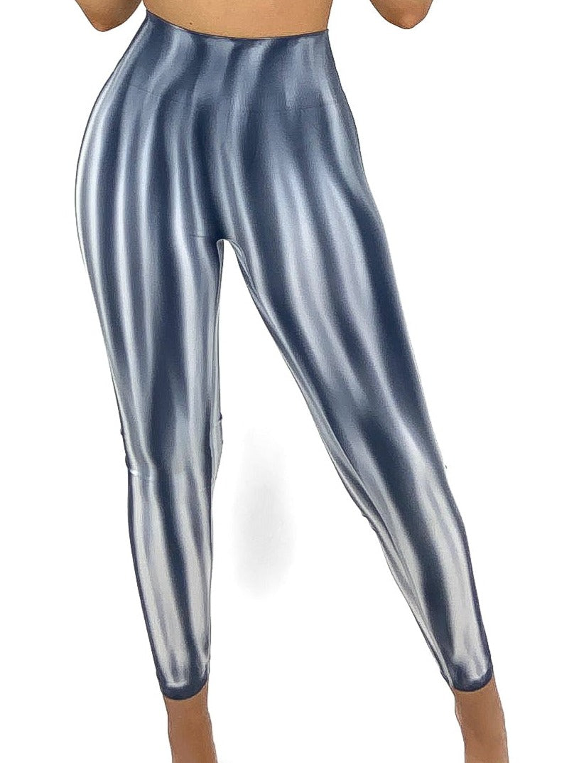 Paint Effect Bum Ruche Leggings