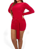 Tie Front Slinky Mini Dress