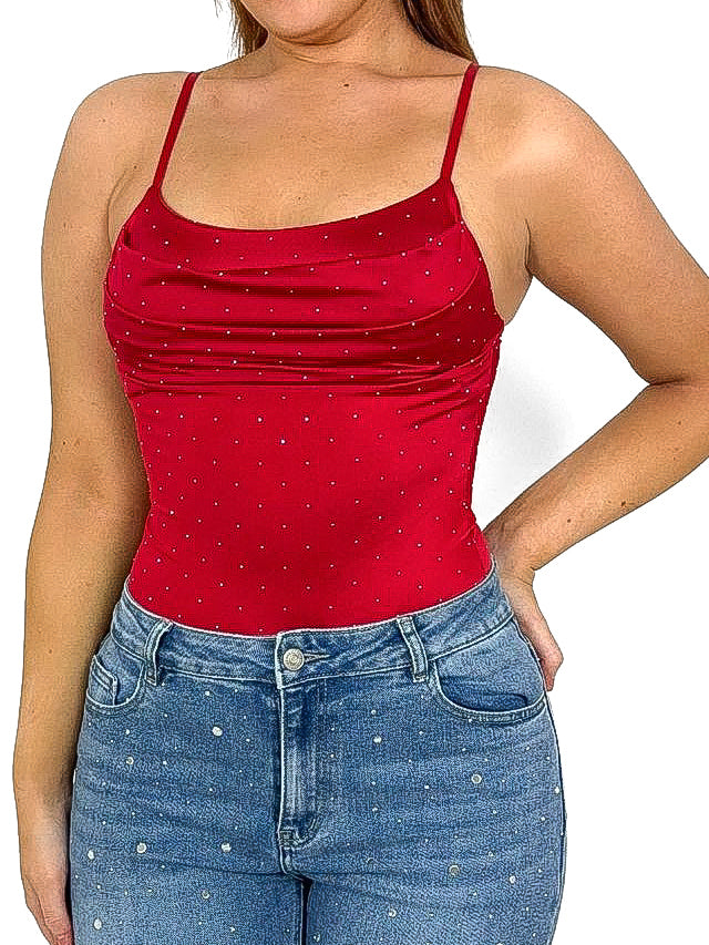 Scatter Stud Cowl Bodysuit