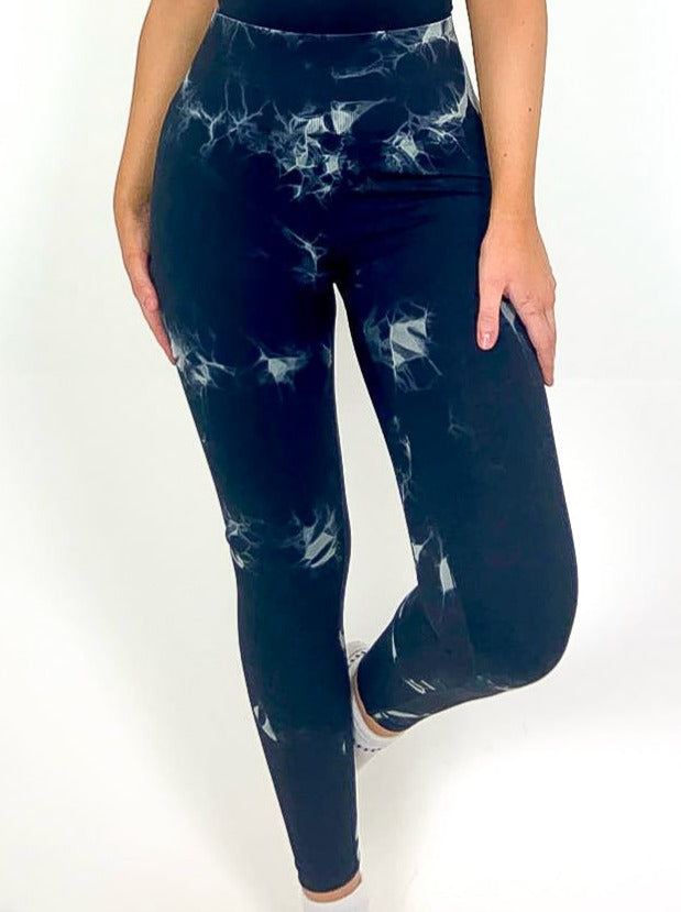 Tie Dye Bum Ruche Leggings