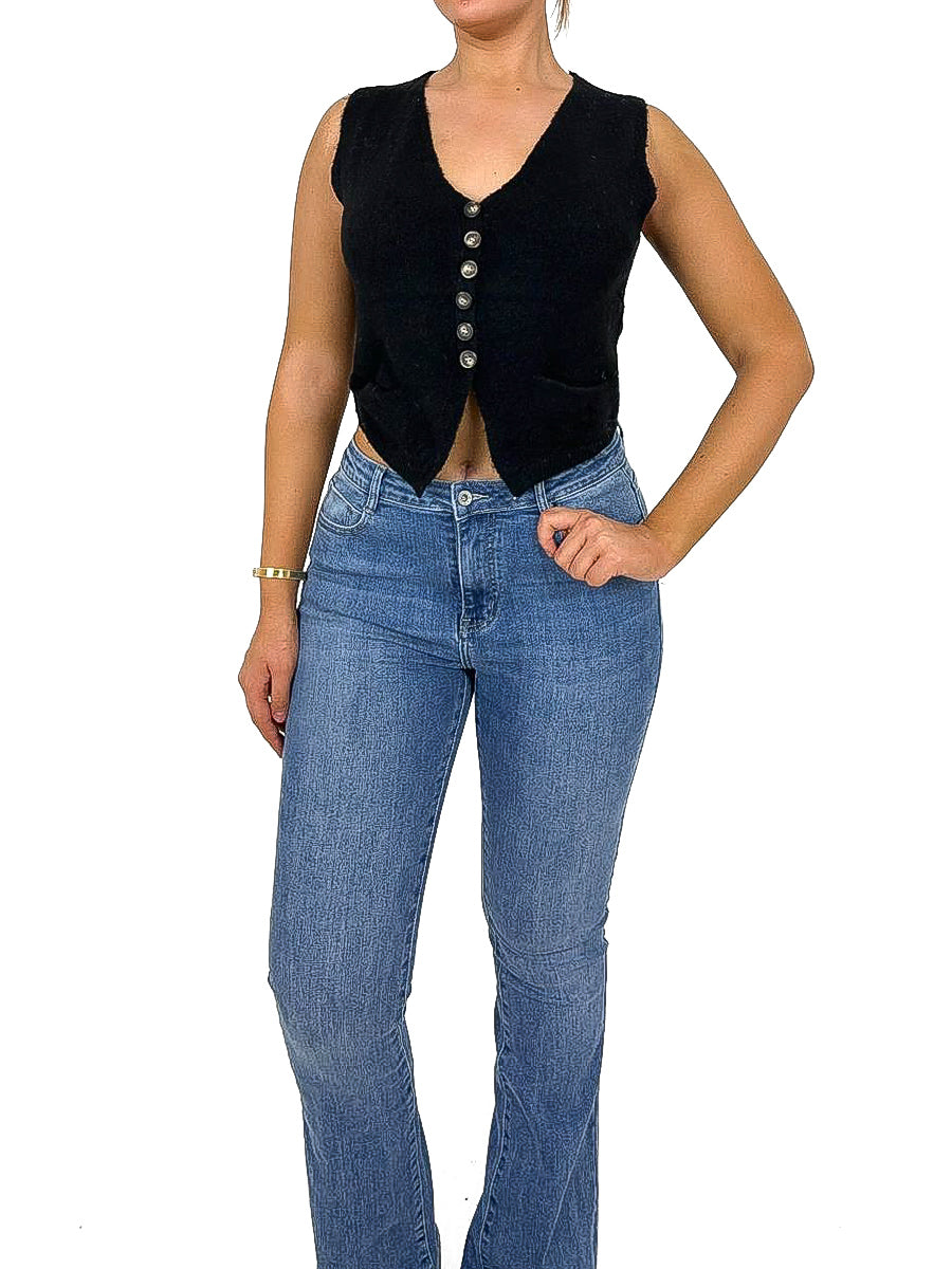 Crop Knitted Waistcoat