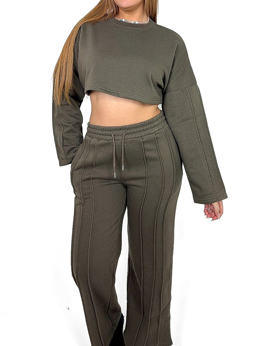 Pinch Seam Wide Leg Tracksuit