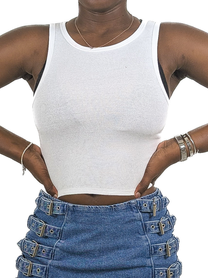 Rib Crop Vest Top