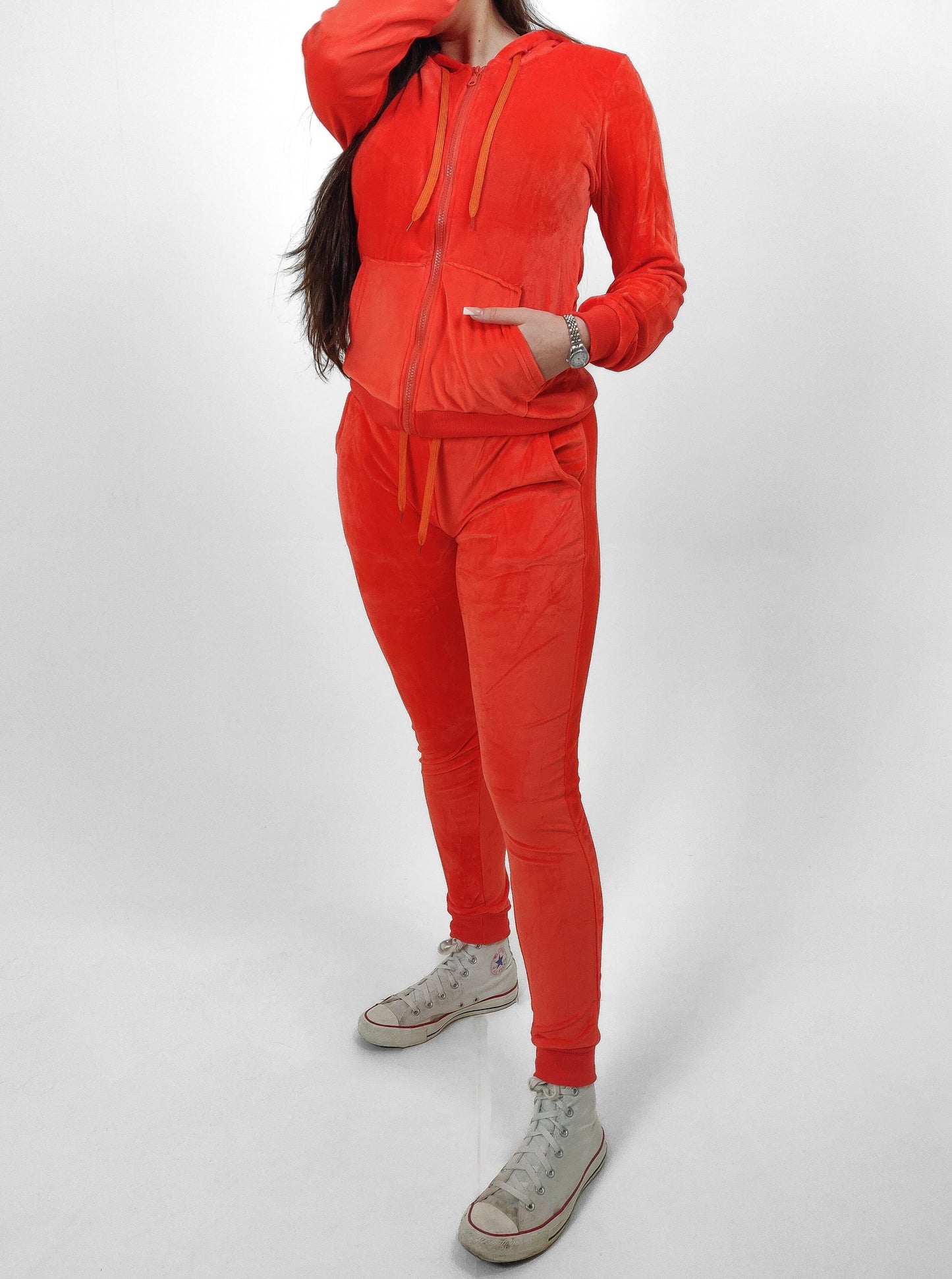 Hooded Velour Tracksuit