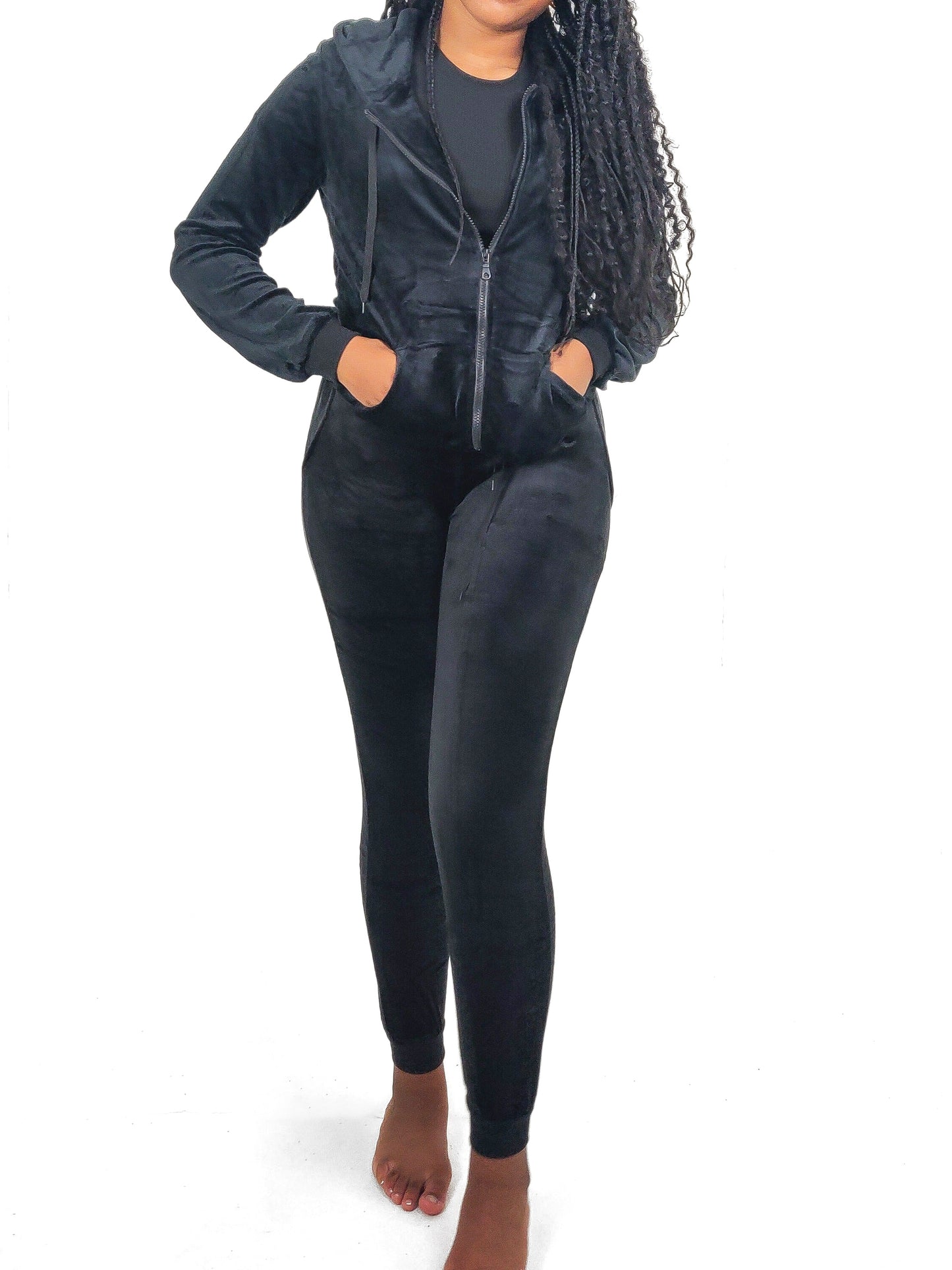 Hooded Velour Tracksuit