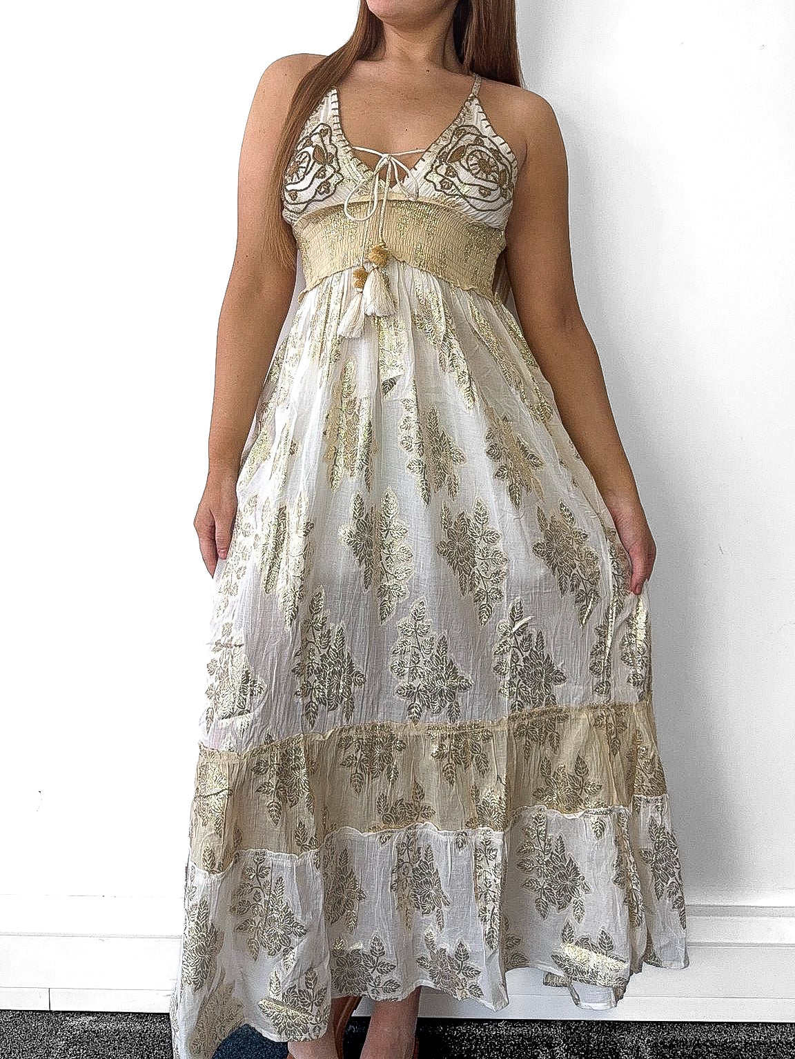 Boho Embellished Maxi Dress