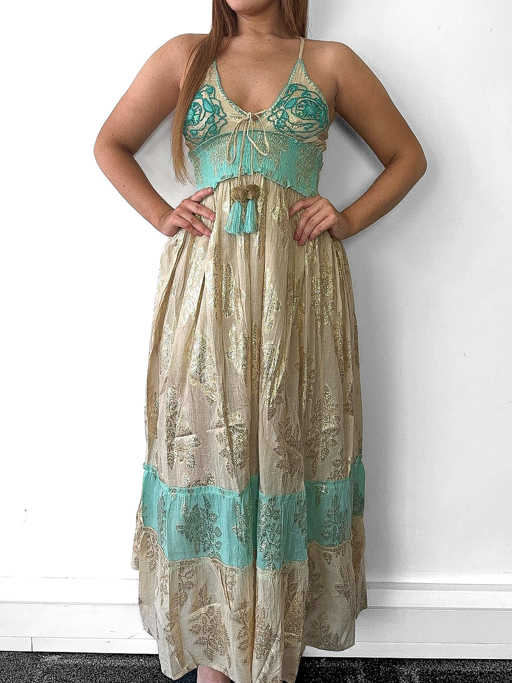 Boho Embellished Maxi Dress