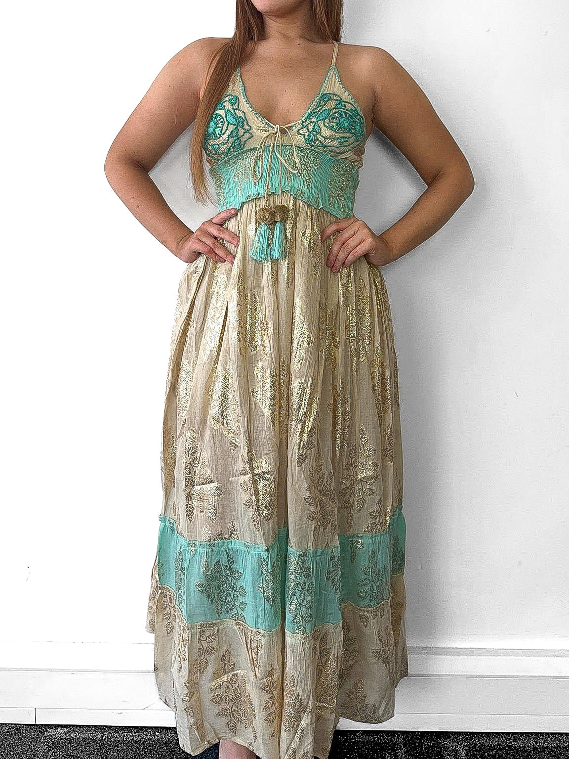 Boho Embellished Maxi Dress