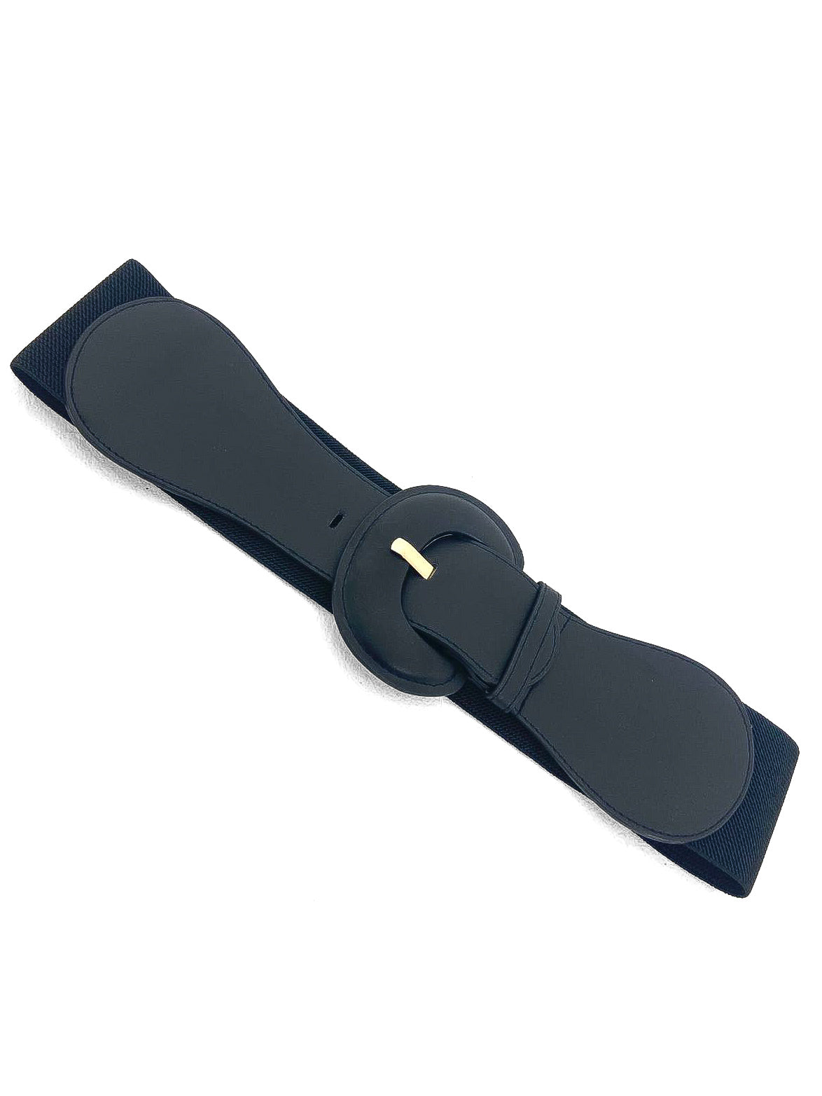 Chunky Buckle Plain Elasticated Belt