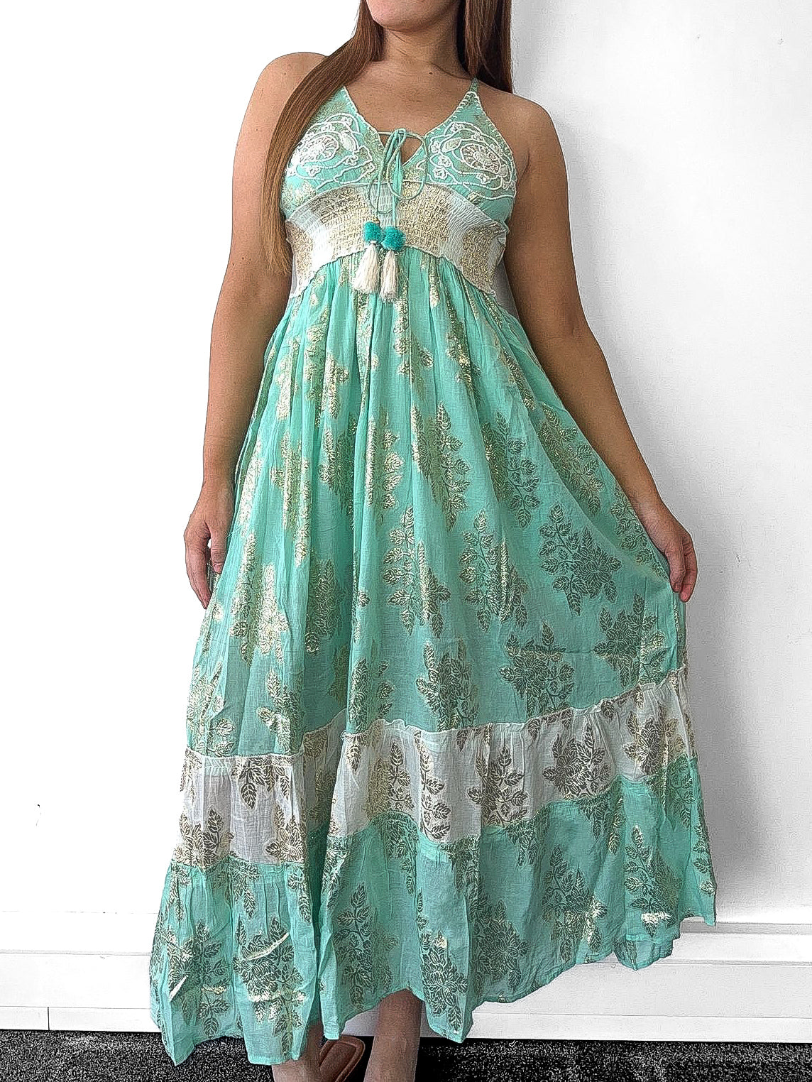 Boho Embellished Maxi Dress