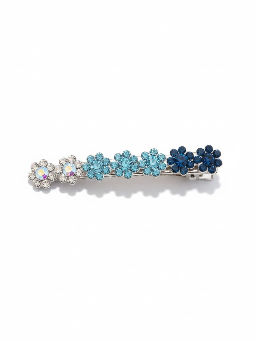 Diamante Flower Hair Slides