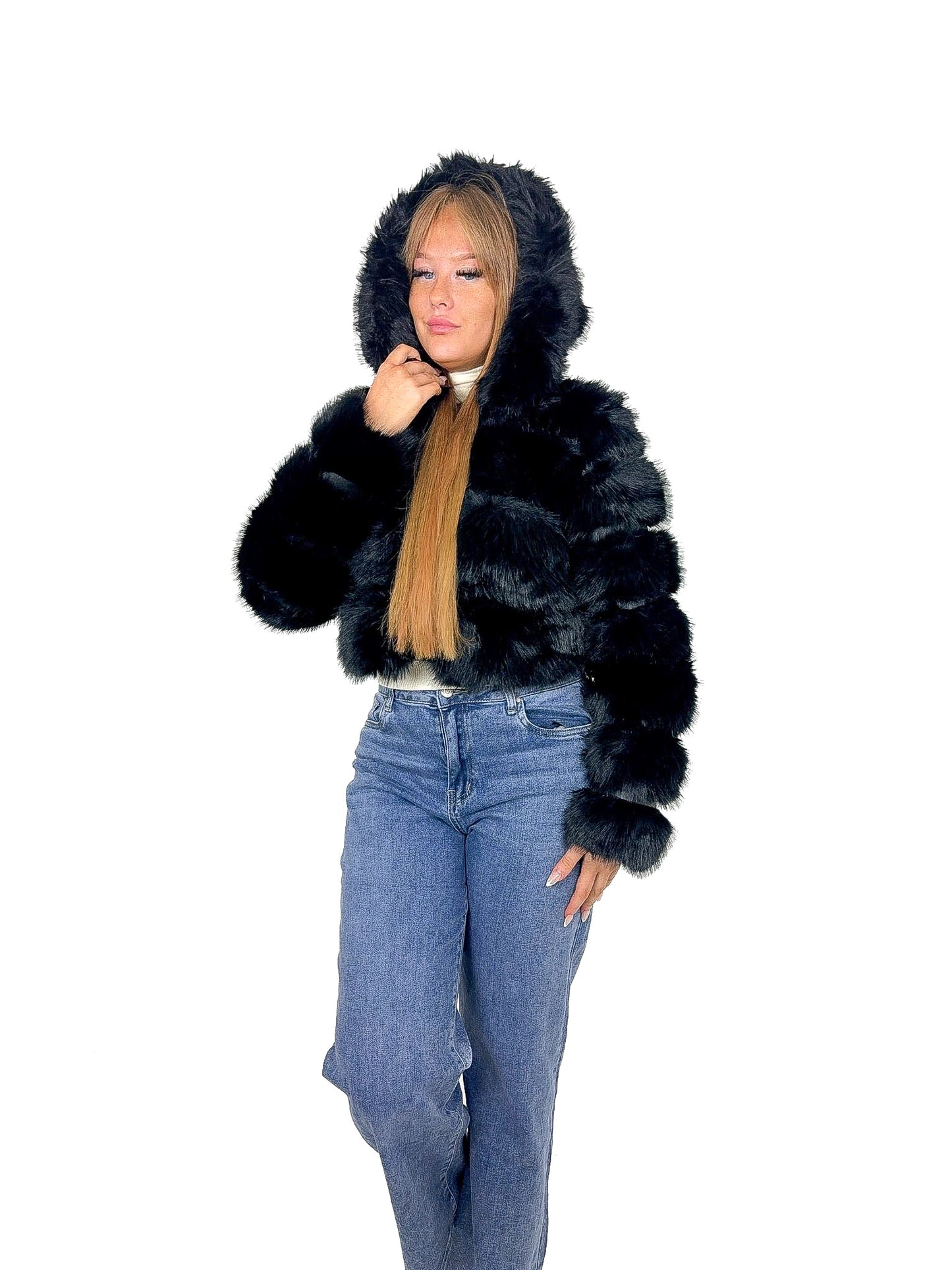 Premium Faux Fur Hooded Jacket