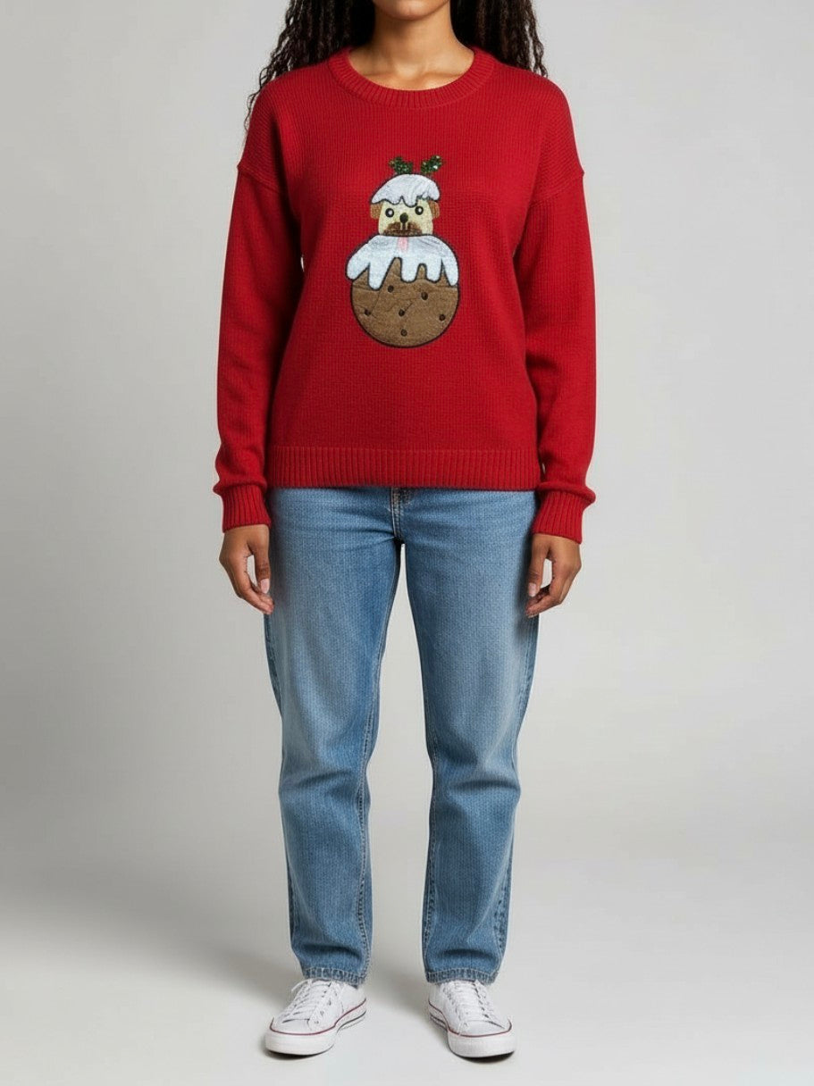 Pudding Pug Christmas Jumper