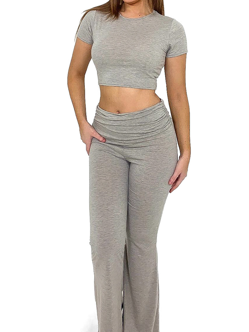 Crop Tee & Fold Over Pants Co-Ord