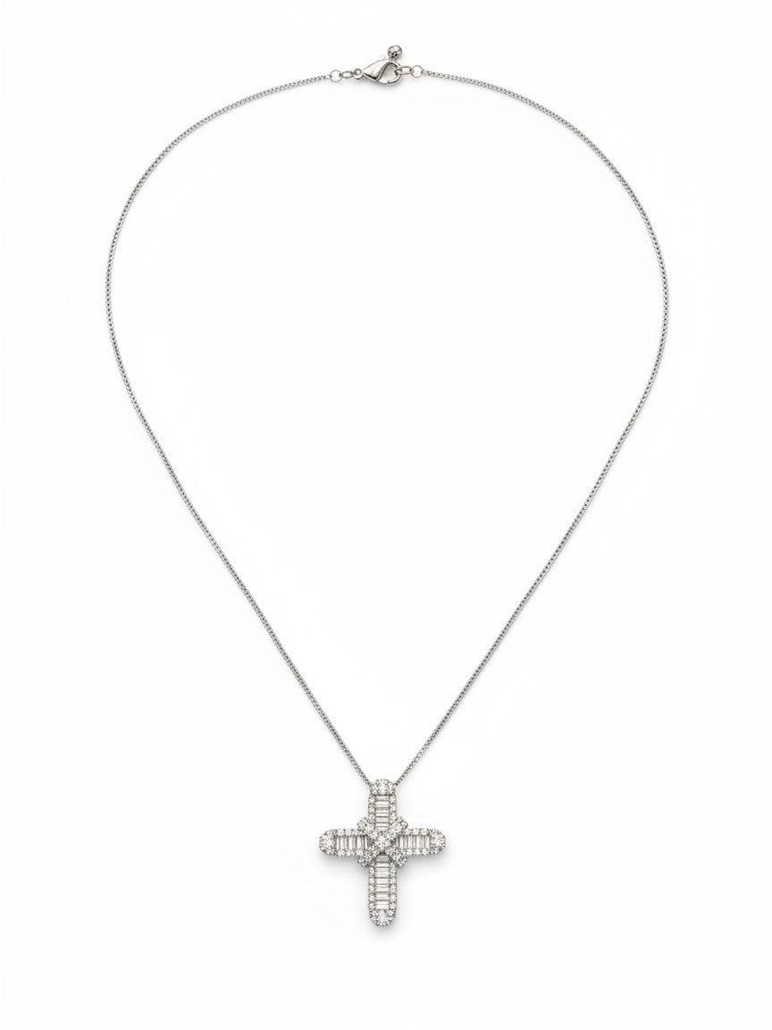Crossover Gold Plated Cross Necklace