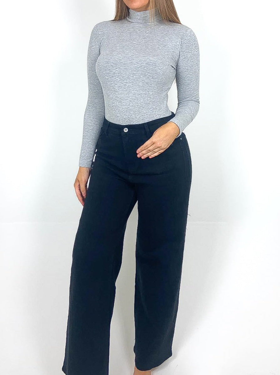 Ribbed Roll Neck Bodysuit