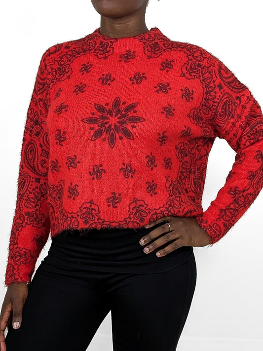 Scarf Print Jumper