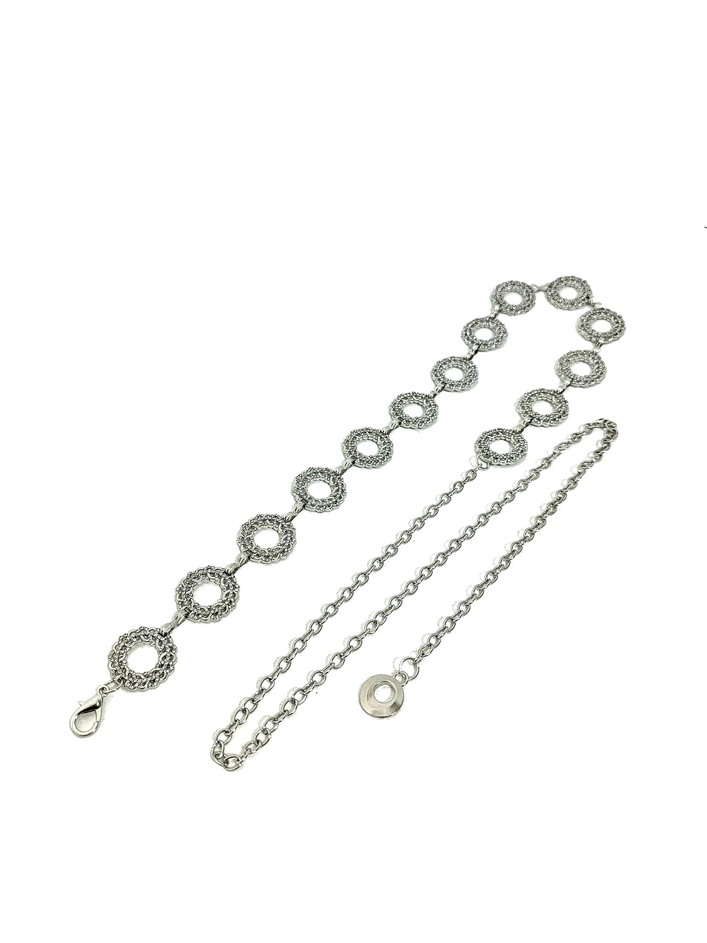 Ring Diamante Detail Chain Belt