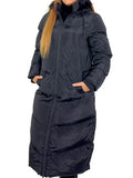 Fur Trim Hood Longline Padded Coat