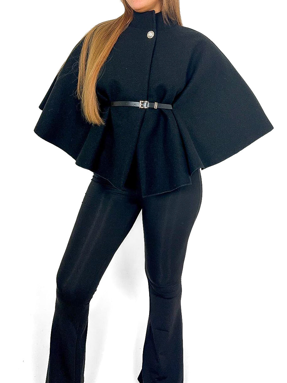 Belted Felt Cape