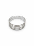 5 Row Fine Diamante Bangle