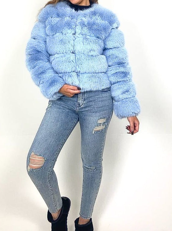 Premium Faux Fur Cropped Jacket