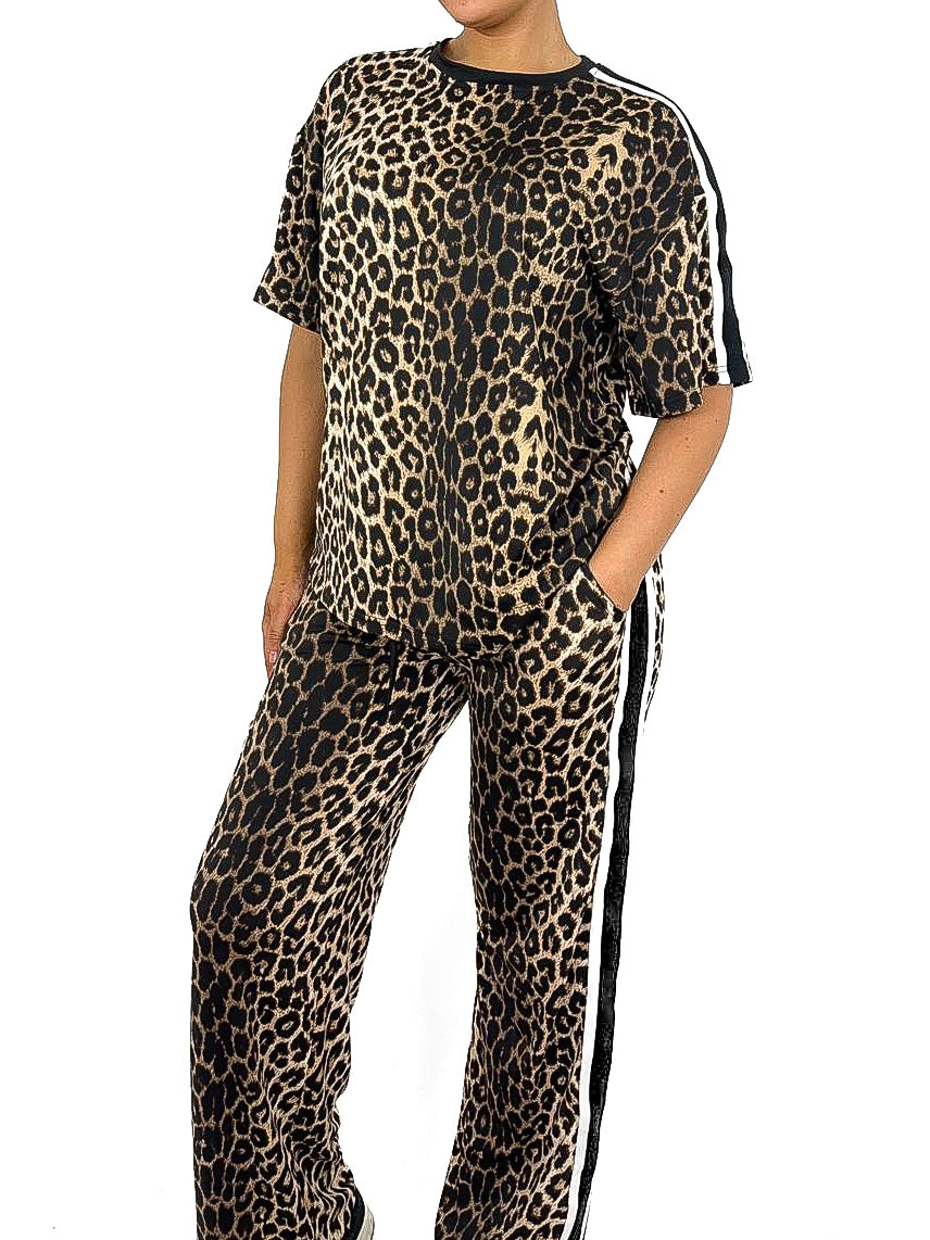 Slinky Leopard Print Lounge Set