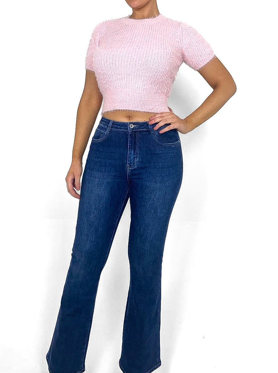 Fluffy Knit Crop Jumper