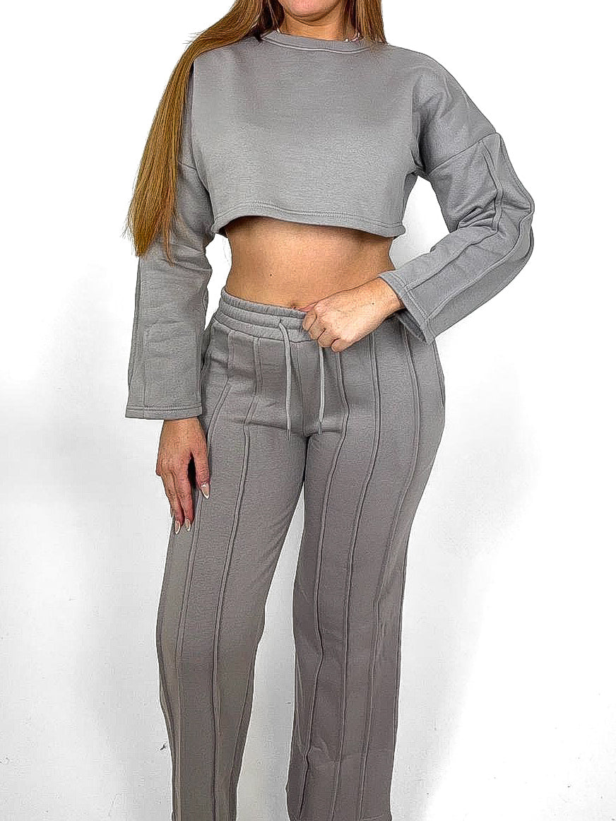 Pinch Seam Wide Leg Tracksuit