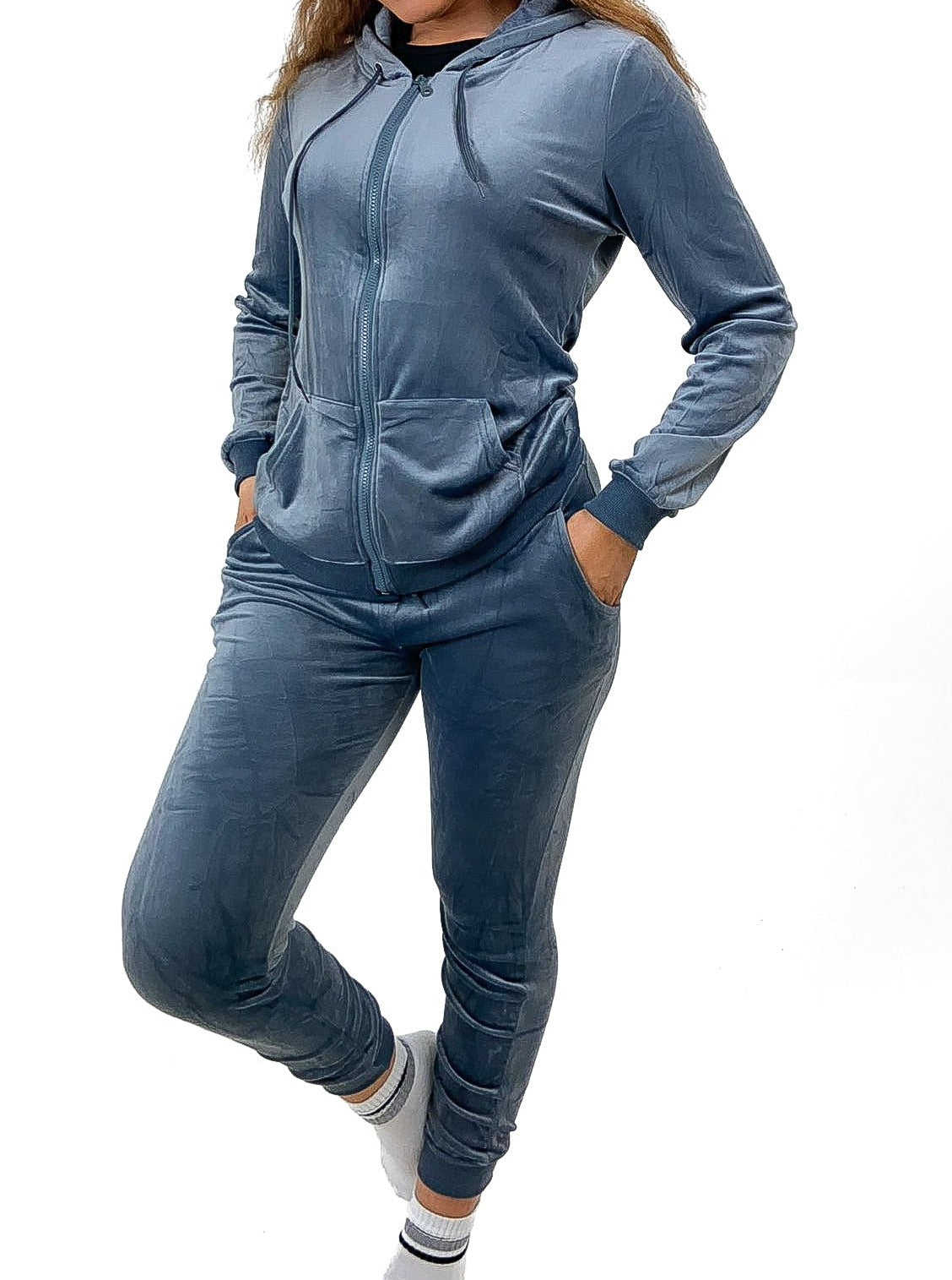 Hooded Velour Tracksuit