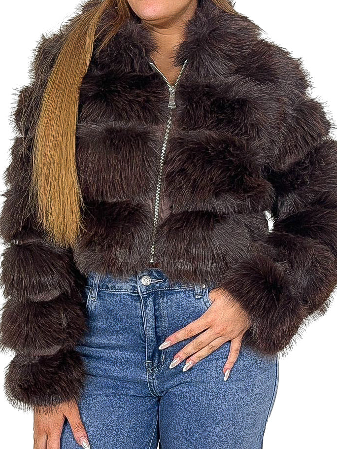 Premium Faux Fur Hooded Jacket