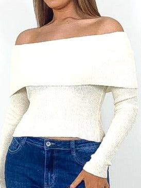 Fold Over Bardot Jumper