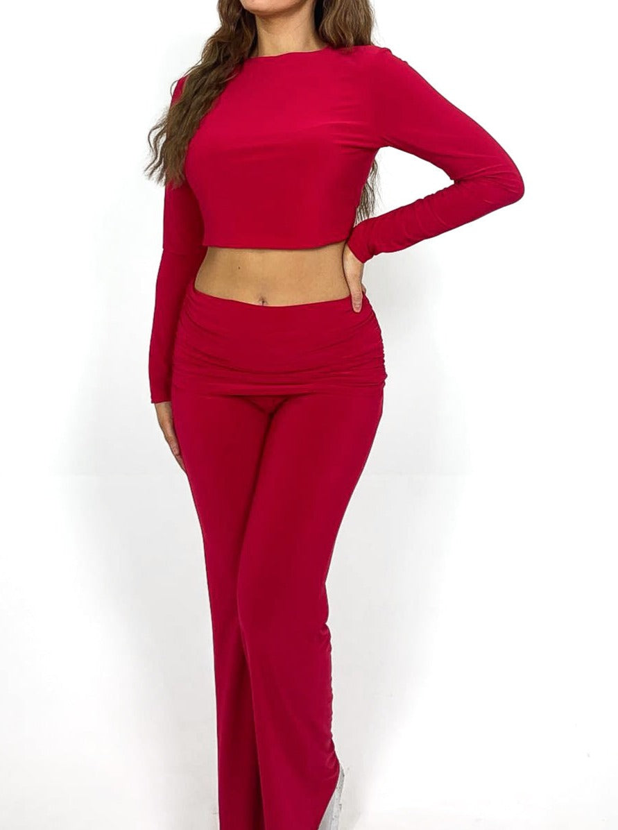 Fold Over Trousers 3 Piece Co-Ord