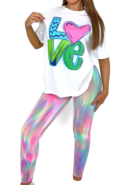 Oversized "LOVE" Print T-shirt