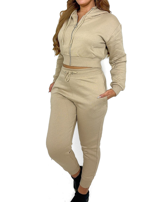 Cropped Hoody Tracksuit