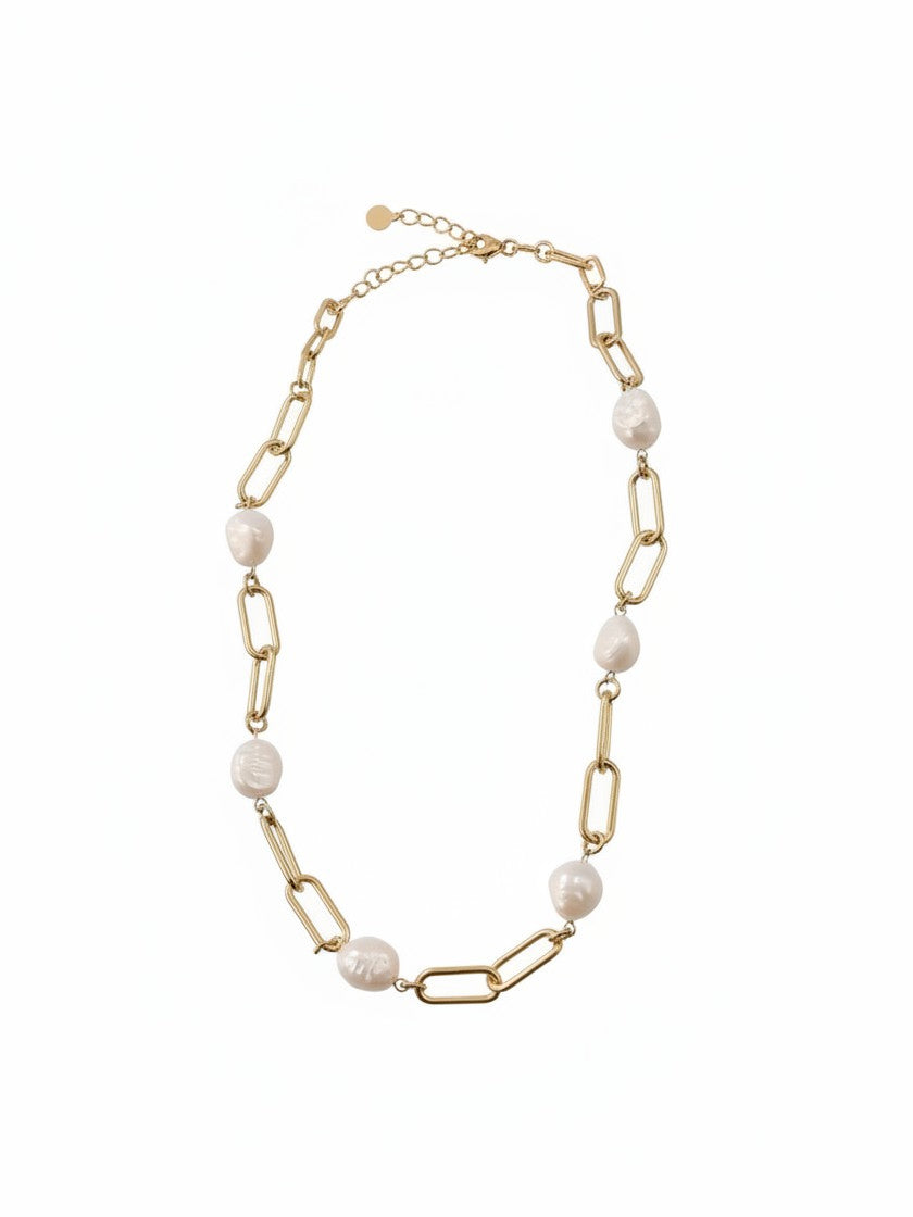 Pearl & Chain Necklace