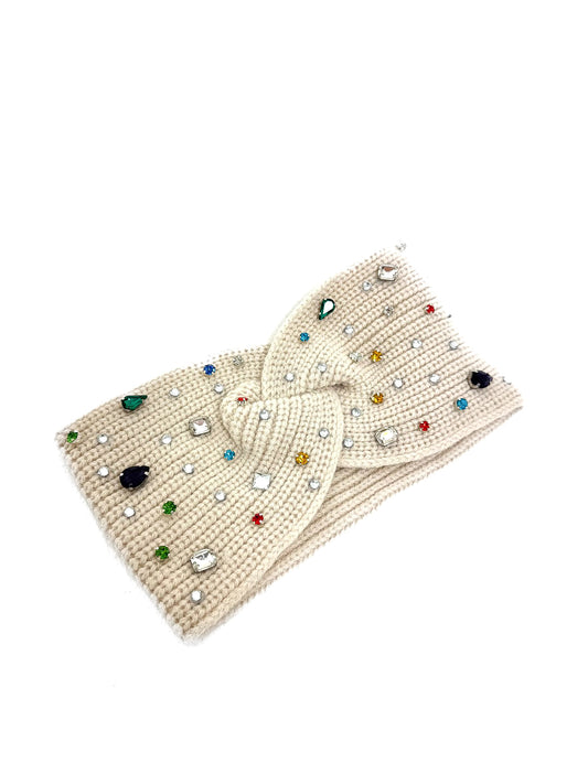 Twist Front Multicoloured Diamante Detail Headband