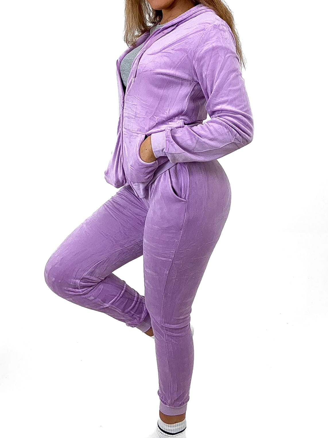 Hooded Velour Tracksuit