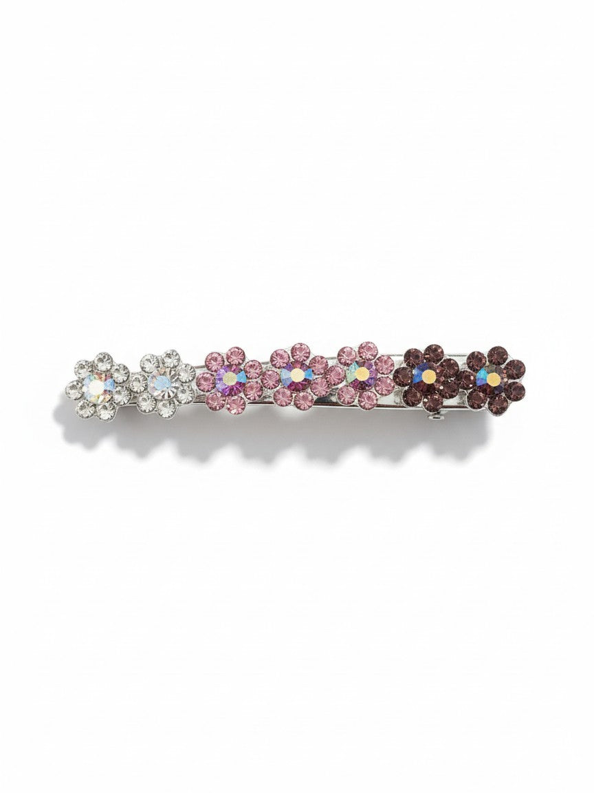 Diamante Flower Hair Slides