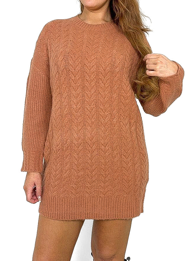 Cable Knit Jumper Dress