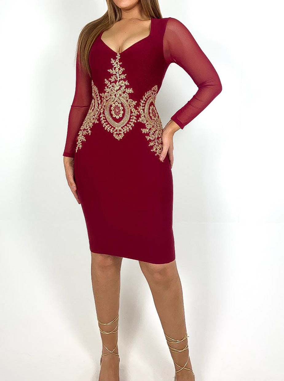 london times red lace dress NWT London Times Nordstrom Red Lace Faux Wrap Pleated Knee Length Sheath Dress 4