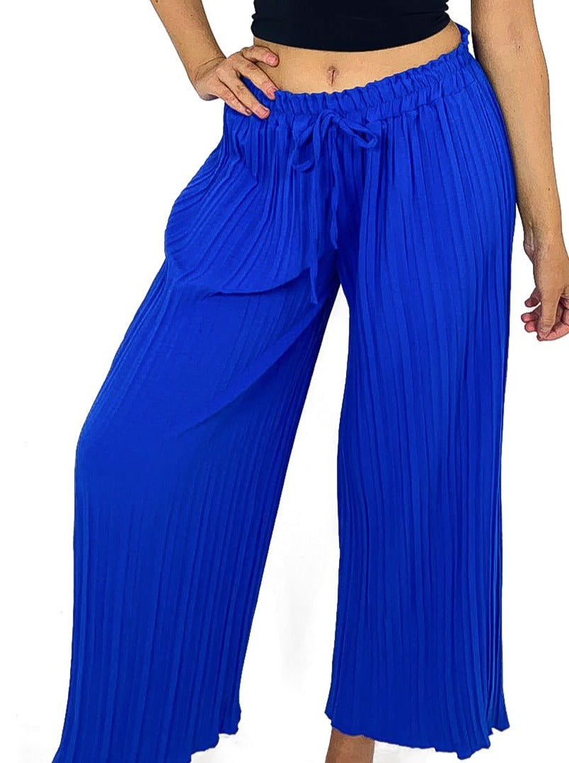 Pleated Palazzo Pants