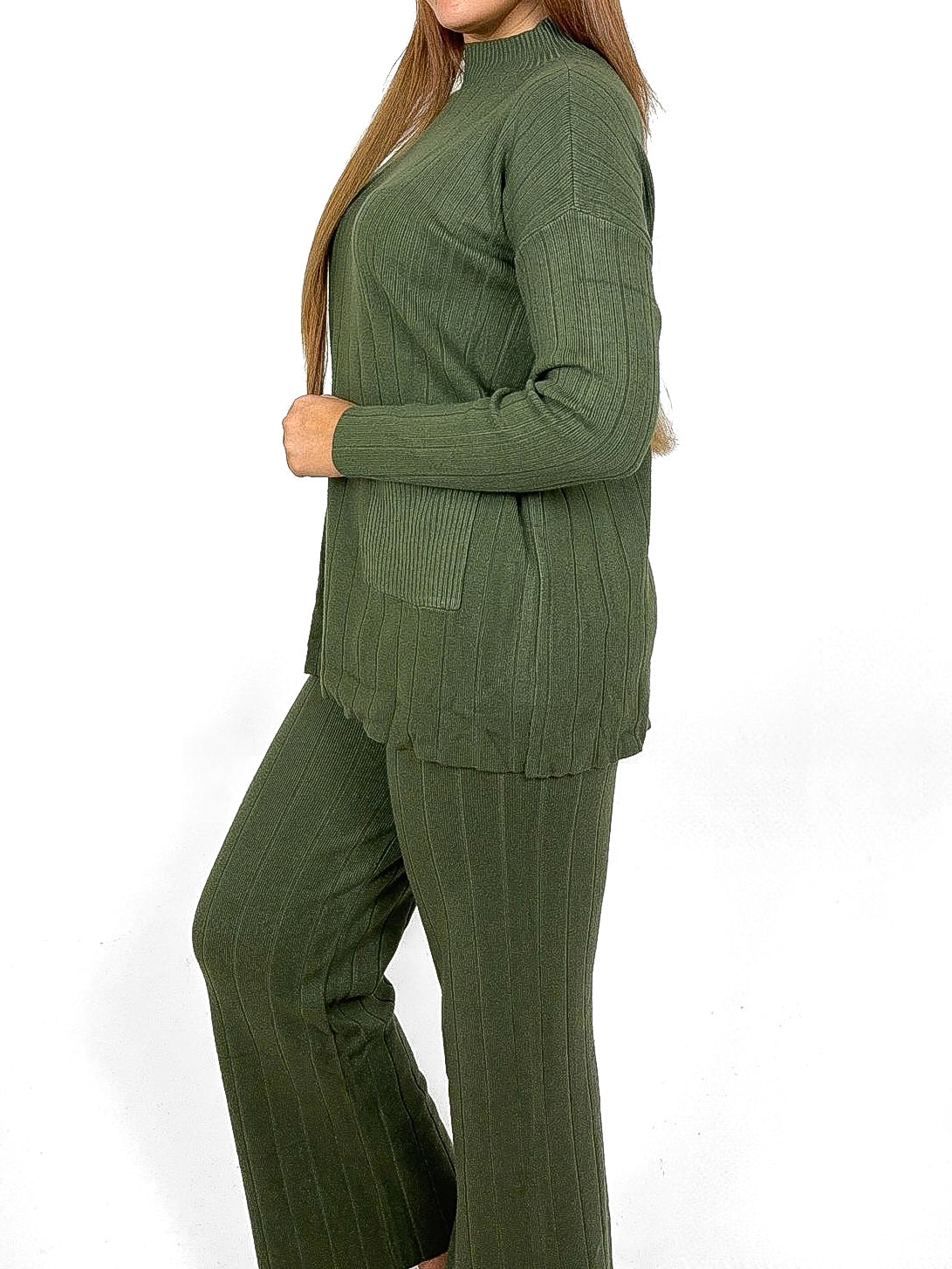 Pocket Front Oversize Sweater & Trousers Lounge Set