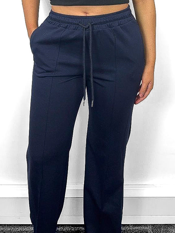 Pinch Seam Wide Leg Joggers