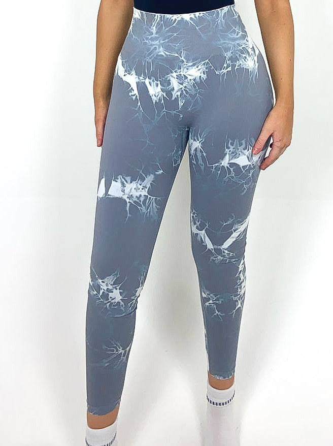 Tie Dye Bum Ruche Leggings