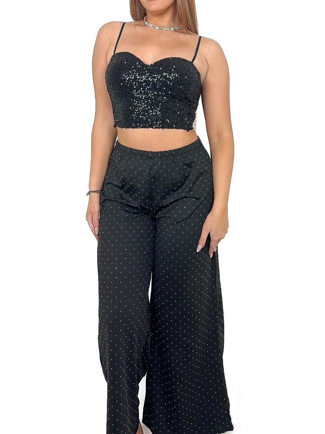 Sequin Covered Crop Bralette