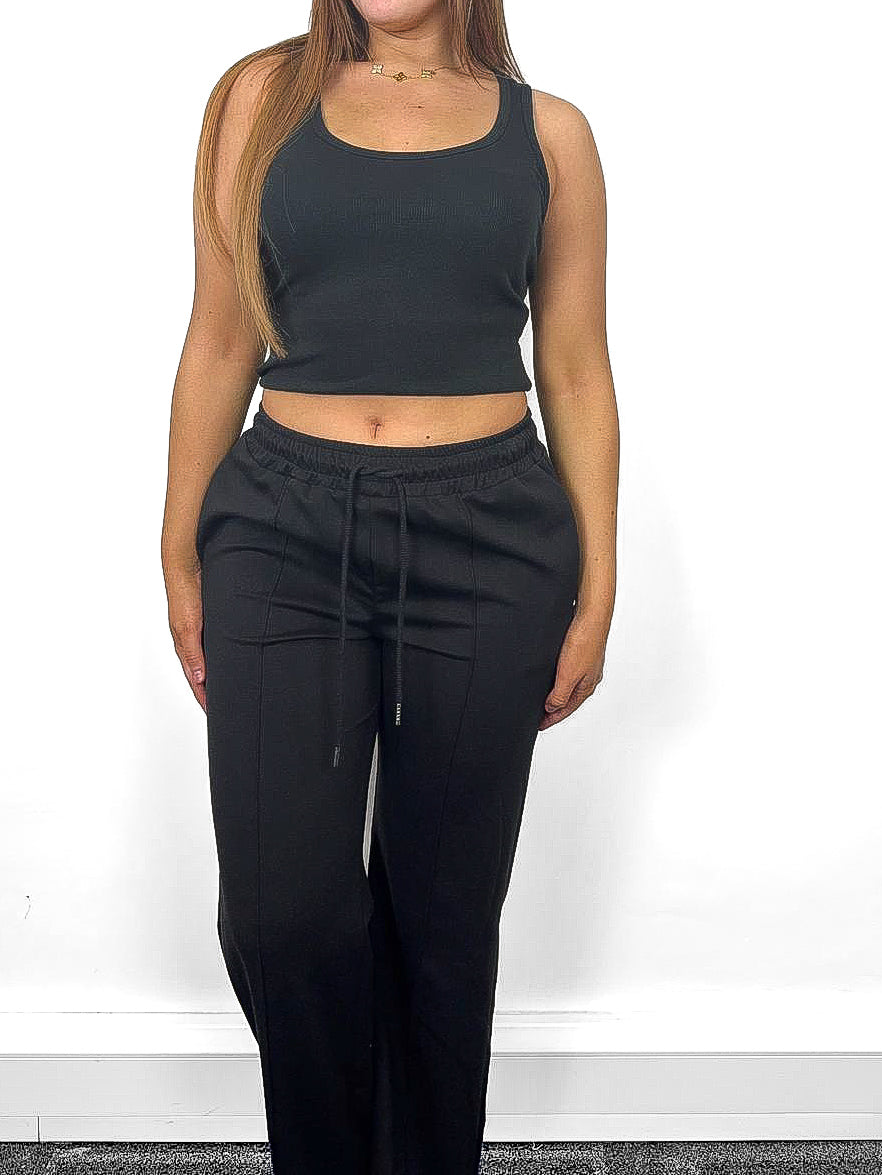 Pinch Seam Wide Leg Joggers