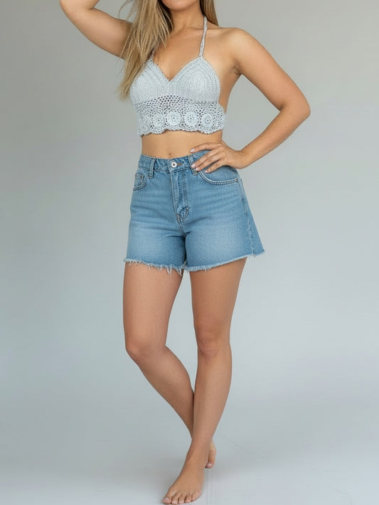 Cropped Crochet Bralette