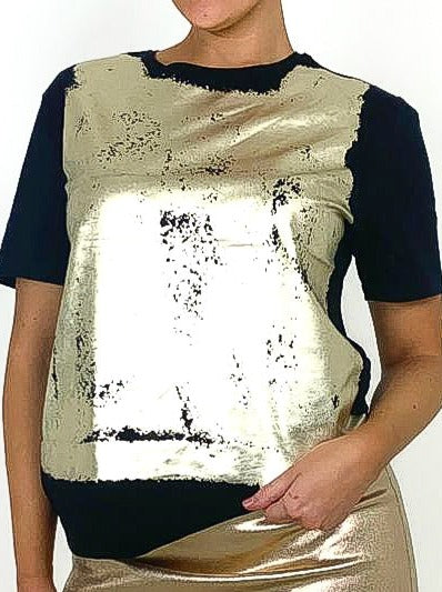 Metallic Paint Front T-Shirt