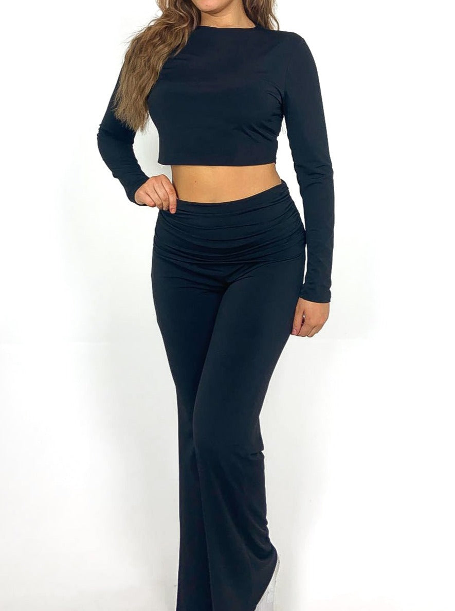 Fold Over Trousers 3 Piece Co-Ord